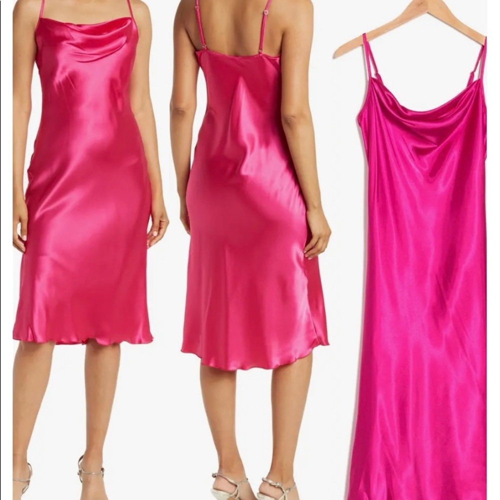 Bebe satin slip dress